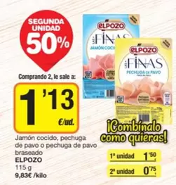 El Pozo - Jamón Cocido, Pechuga De Pavo O Pechuga De Pavo Braseado