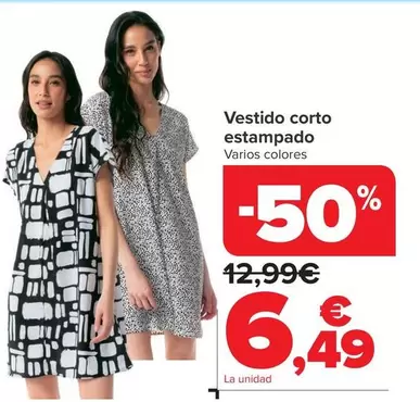 Vestido Corto Estampado
