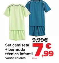 Set Camiseta + Bermuda Tecnica Infantil