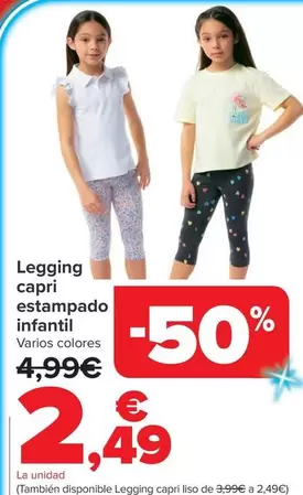 Legging Capri Estampado Infantil