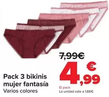 Pack 3 Bikinis Mujer Fantasia