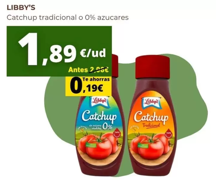 Libby's - Catchup Tradicional O 0% Azucares