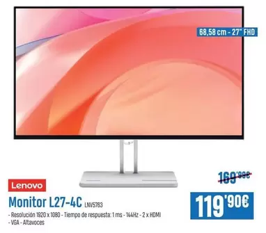 Lenovo - Monitor L27-4C