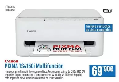 Canon - Pixma Ts4150i Multifunción