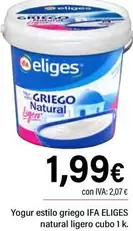 Ifa Eliges - Yogur Estilo Griego Natural Ligero