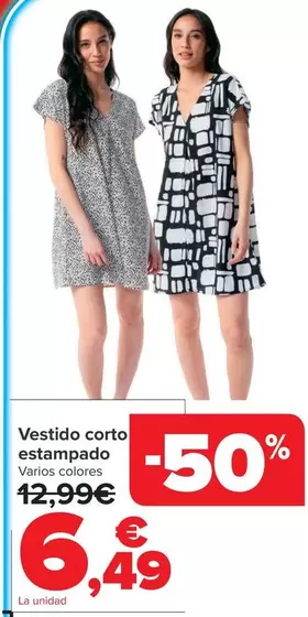 Vestido Corto Estampado