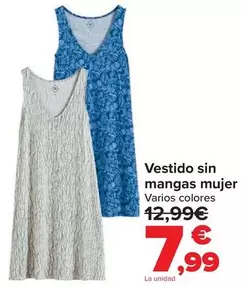 Vestido Sin Mangas Mujer