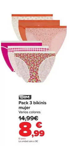 DIM - Pack 3 Bikinis Mujer