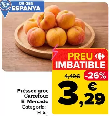Carrefour El Mercado - Melocoton Amarillo  