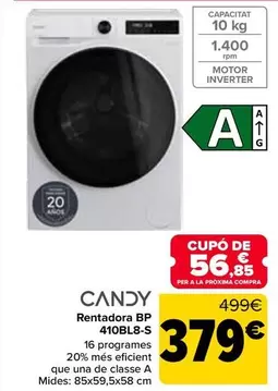 Candy - Lavadora BP 410BL8-S