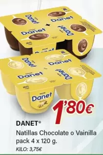 Danet - Natillas Chocolate O Vainilla