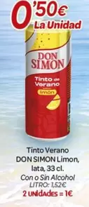 Don Simón - Tinto Verano Limon, Lata. Con O Sin Alcohol