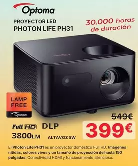 Optoma - Proyector Led Photon Life Ph31