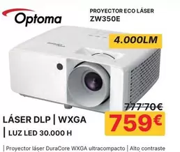 Optoma - Proyector Eco Laser ZW350E