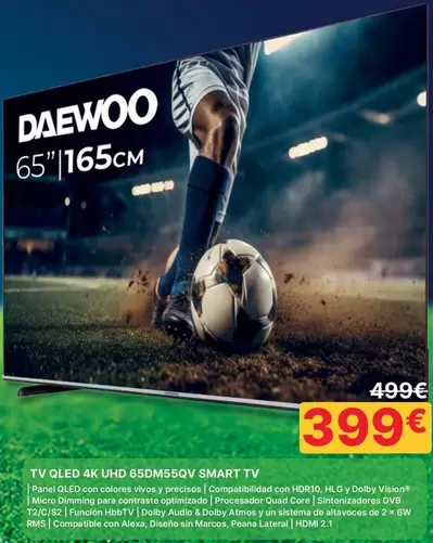 Daewoo - TV Qled 4K UHD 65DM55QV Smart TV