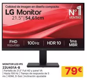 LG - Monitor Led Ips 22u401a-b