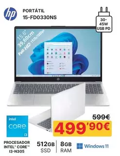 HP - Portátil 15-Fd0330ns
