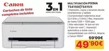 Canon - Multifuncion Pixma Ts4150il Ts41511