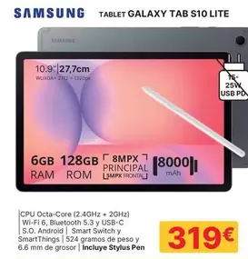 Samsung - Tablet Galaxy Tab S10 Lite