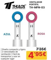 Thulos - Ventilador Portátil Th-mfn-03