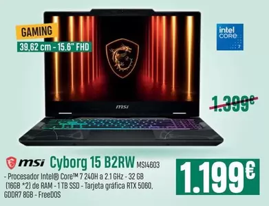 MSI - Cyborg 15 B2RW