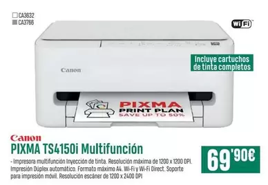 Canon - Pixma Ts4150i Multifunción