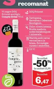 Compta Gotes - Vi Negre DOQ Priorat Ecològic