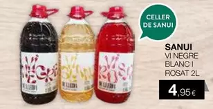 Celler De Sanui Vi Negre Blanc I Rosat