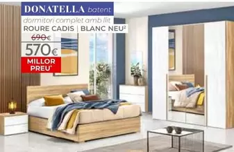 Mondo Convenienza - Donatella Batent Dormitori Complet Amb Llit Roure Cadis | Blanc