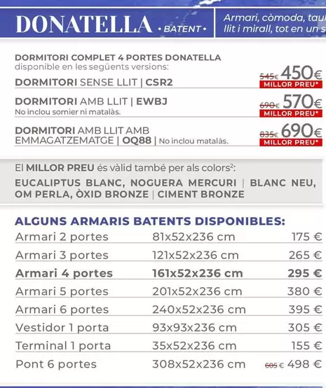 Alguns Armaris Batents Disponibles