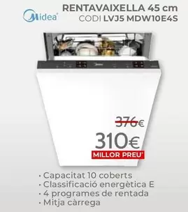 Midea - Rentavaixella 45 Cm CODI LV35 MDW10E4S