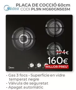 Midea - Placa De Cocció 60 Cm Codi PL9N MG60GN503M