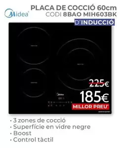 Midea - Placa De Coccio 60 Cm CODI 8BAO MIH603BK
