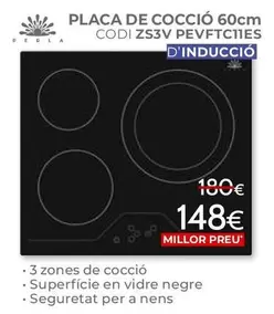 Perla - Placa De Cocció 60 Cm CODI ZS3V PEVFTCIES