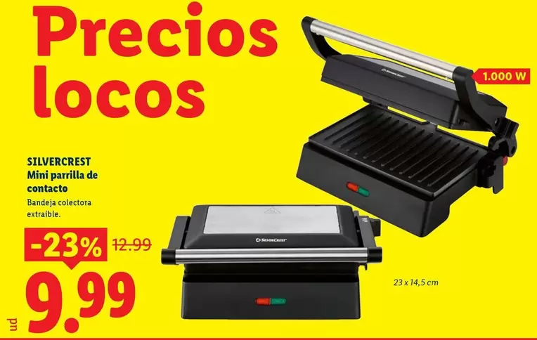 SilverCrest - Mini Parrilla De Contacto