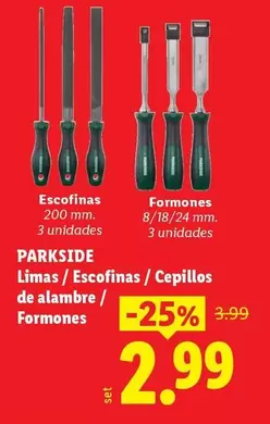 Parkside - Limas/Escofinas/Cepillos De Alambre/Formones