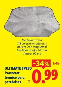 Ultimate Speed - Protector Termico Para Parabrisas
