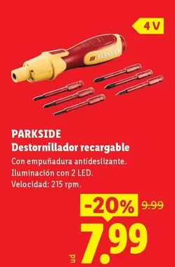 Parkside - Destornillador Recargable