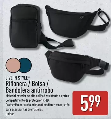 Live In Style - Rinonera/Bolsa/Bandolera Antirrobo