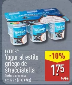 LYTTOS - Yogur Al Estilo Griego De Stracciatella