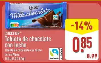 Choceur - Tableta De Chocolate Con Leche