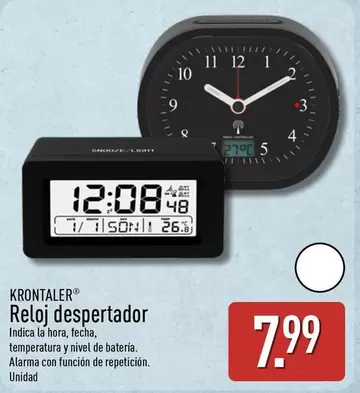 Aldi - Krontaler Reloj Despertador