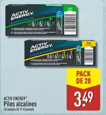 Aldi - Activ Energy Piles Alcalines