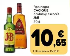 Cacique/J&B - Ron Negro O Whisky Escocés