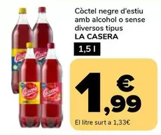La Casera - Còctel Negre D'estiu Amb Alcohol O Sense Diversos Tipus