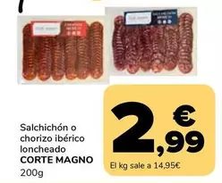 Corte Magno - Salchichón O Chorizo Ibérico Loncheado