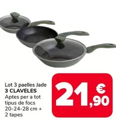Lot 3 Paelles Jade 3 Claveles