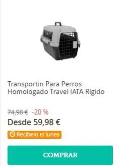 Transportin Para Perros Homologado Travel