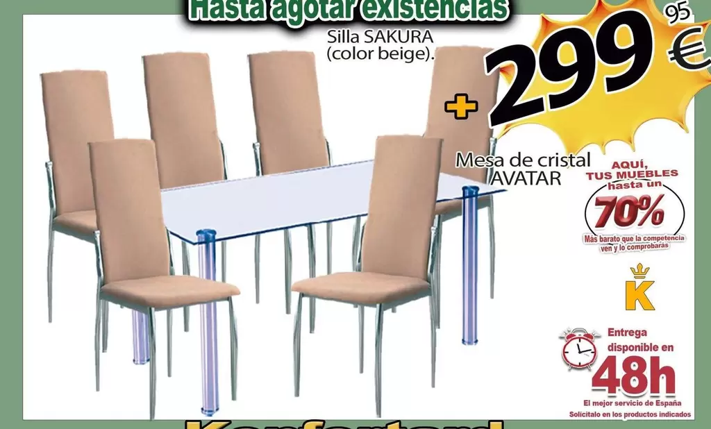 Cristal - Silla Salva (Color Beige)