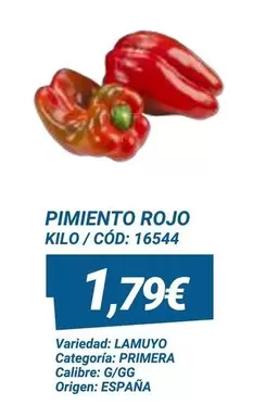 Pimiento Rojo Origen: España
